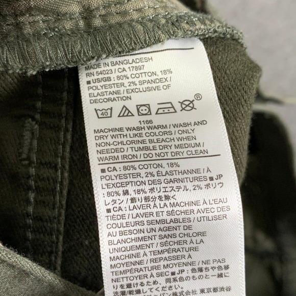 Banana Republic Travel Jean Men 34x31 Green Slim Fit Washwell Pants NEW - Picture 10 of 12